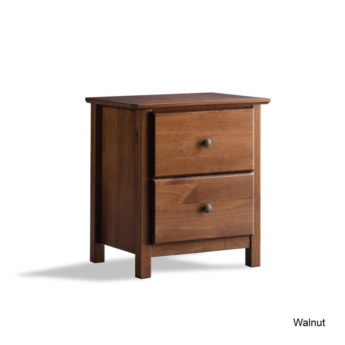 2-Drawer Solid Wood Nightstand O712
