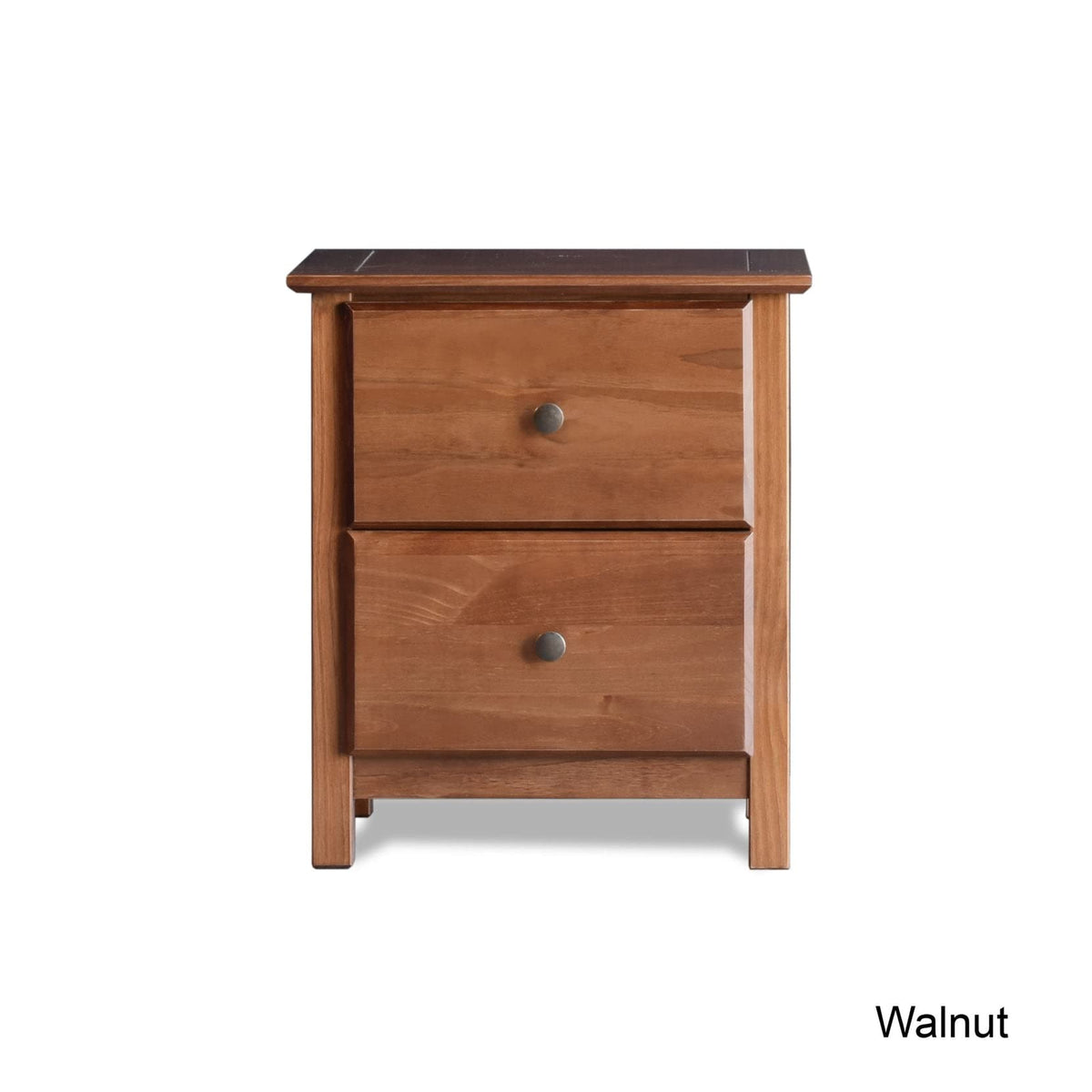 2-Drawer Solid Wood Nightstand O712