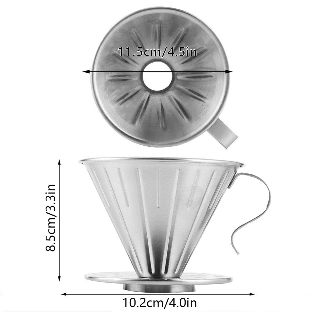 Pour over Stainless Steel Reusable Coffee Dripper J620577