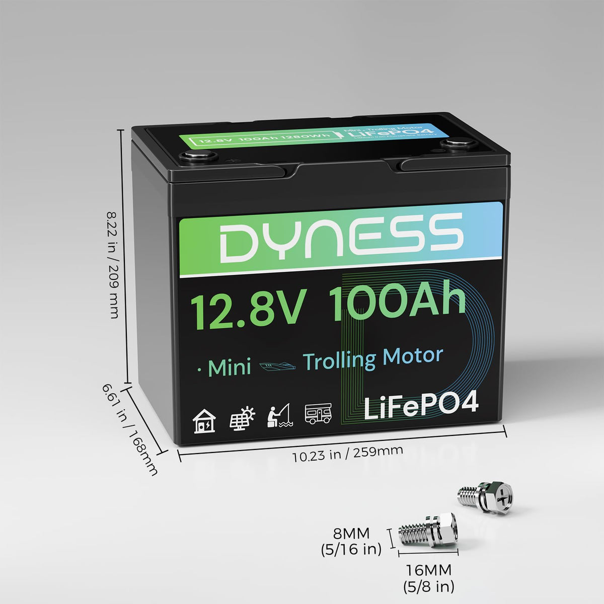 12V 100Ah Mini LiFePO4 Lithium Battery G1195