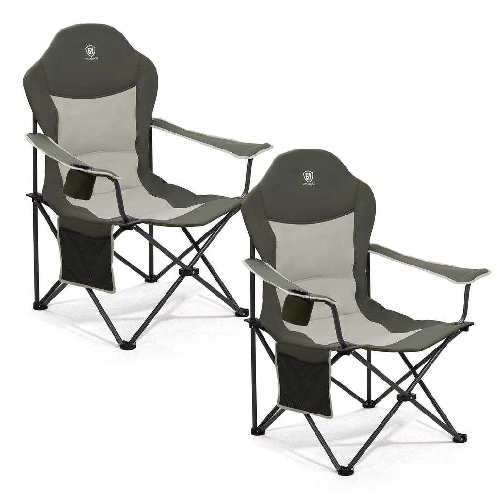 Folding Camping Chairs 2 Pack Green Y733860
