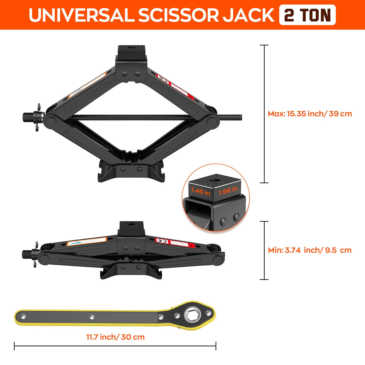 2 Ton Scissor Jack Kit with Lug Wrench X56240