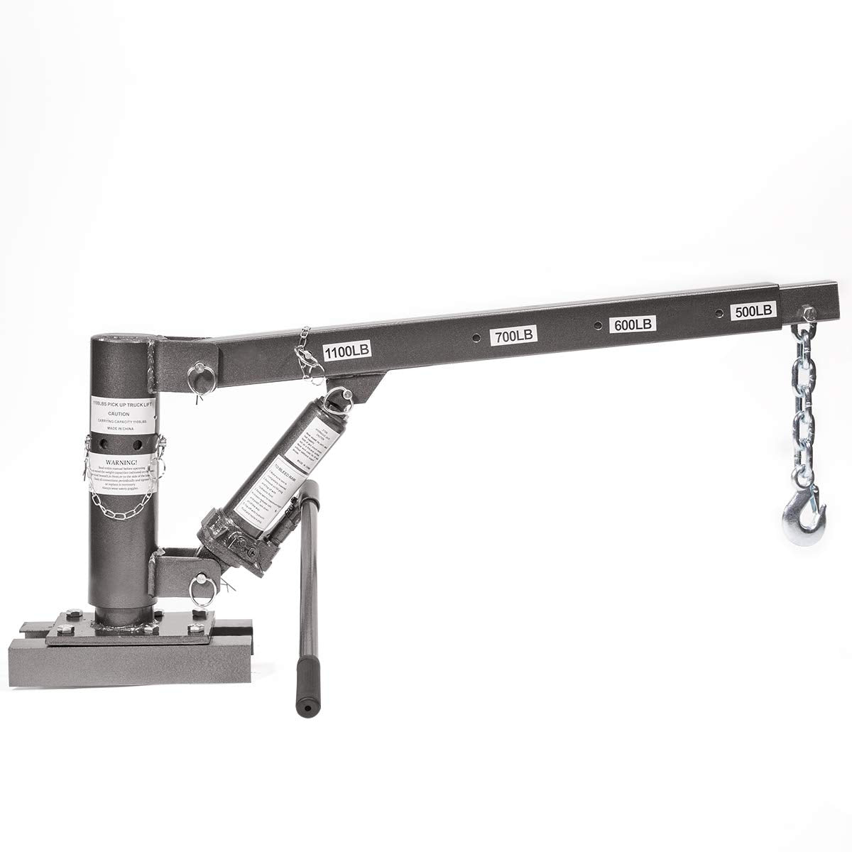 1/2 Ton Capacity Pickup Truck Hoist Lift Jib Crane Telescopic Boom C255258