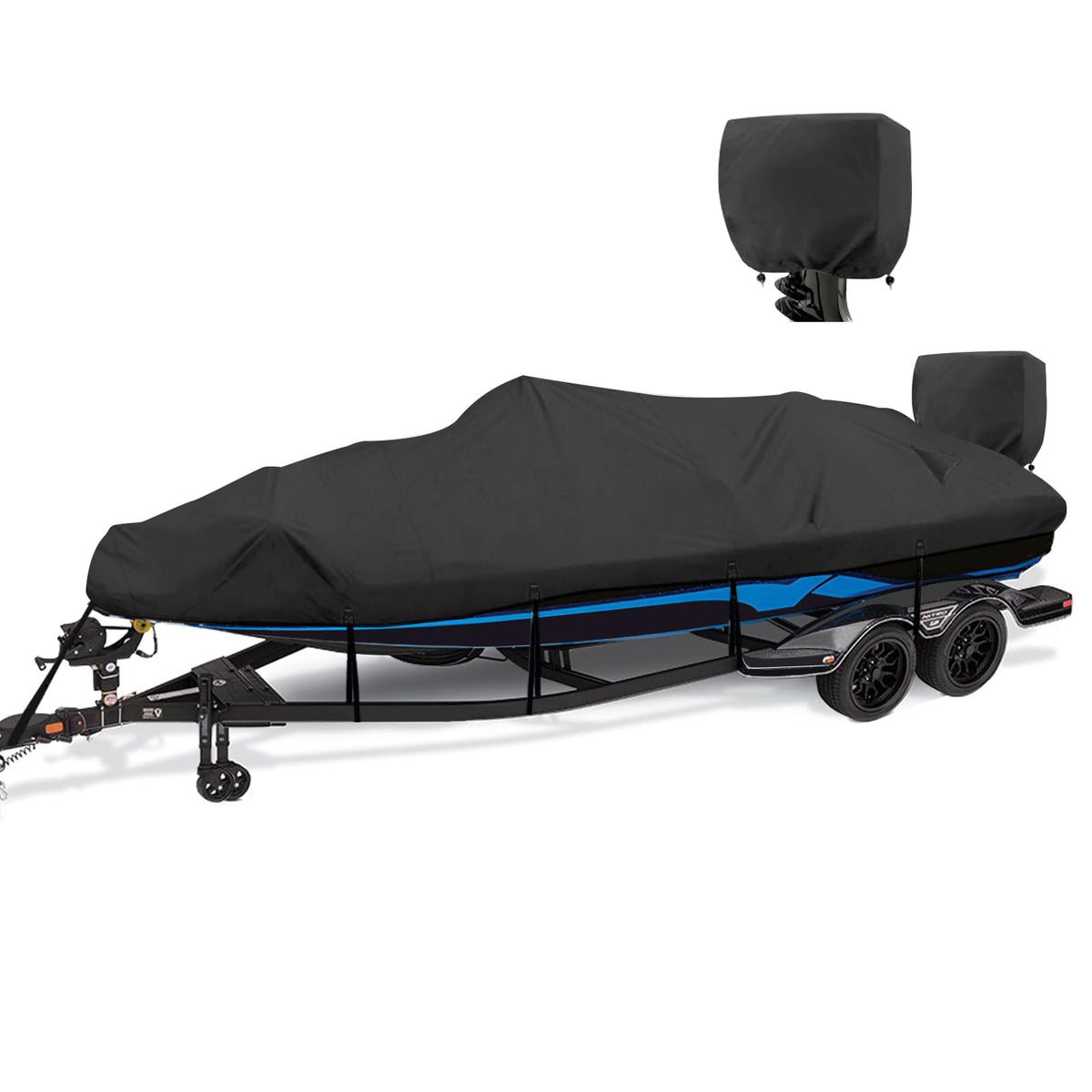 14-16 ft Waterproof V-Hull Boat Cover X291