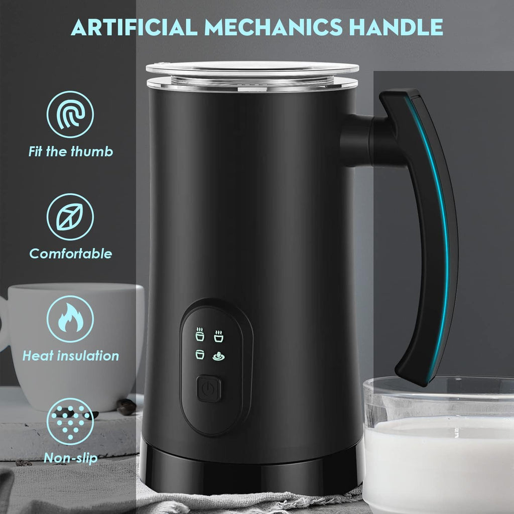 4 in 1 Electric Milk Frother, 11.8oz Automatic Warm and Cold Foam Maker J947