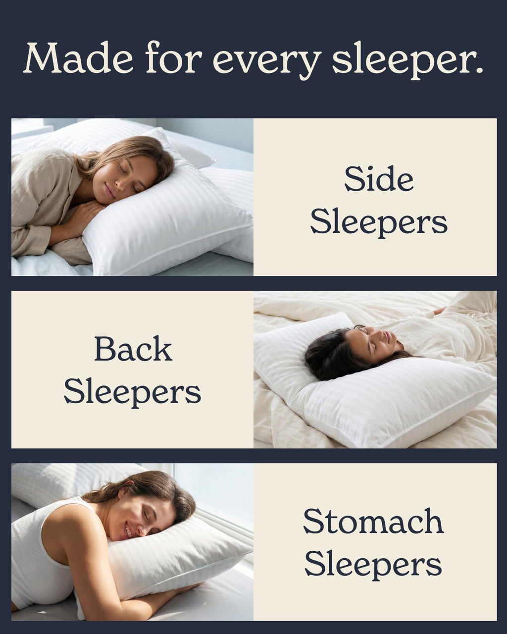 Standard/Queen Size Set of 2 Bed Pillows D156