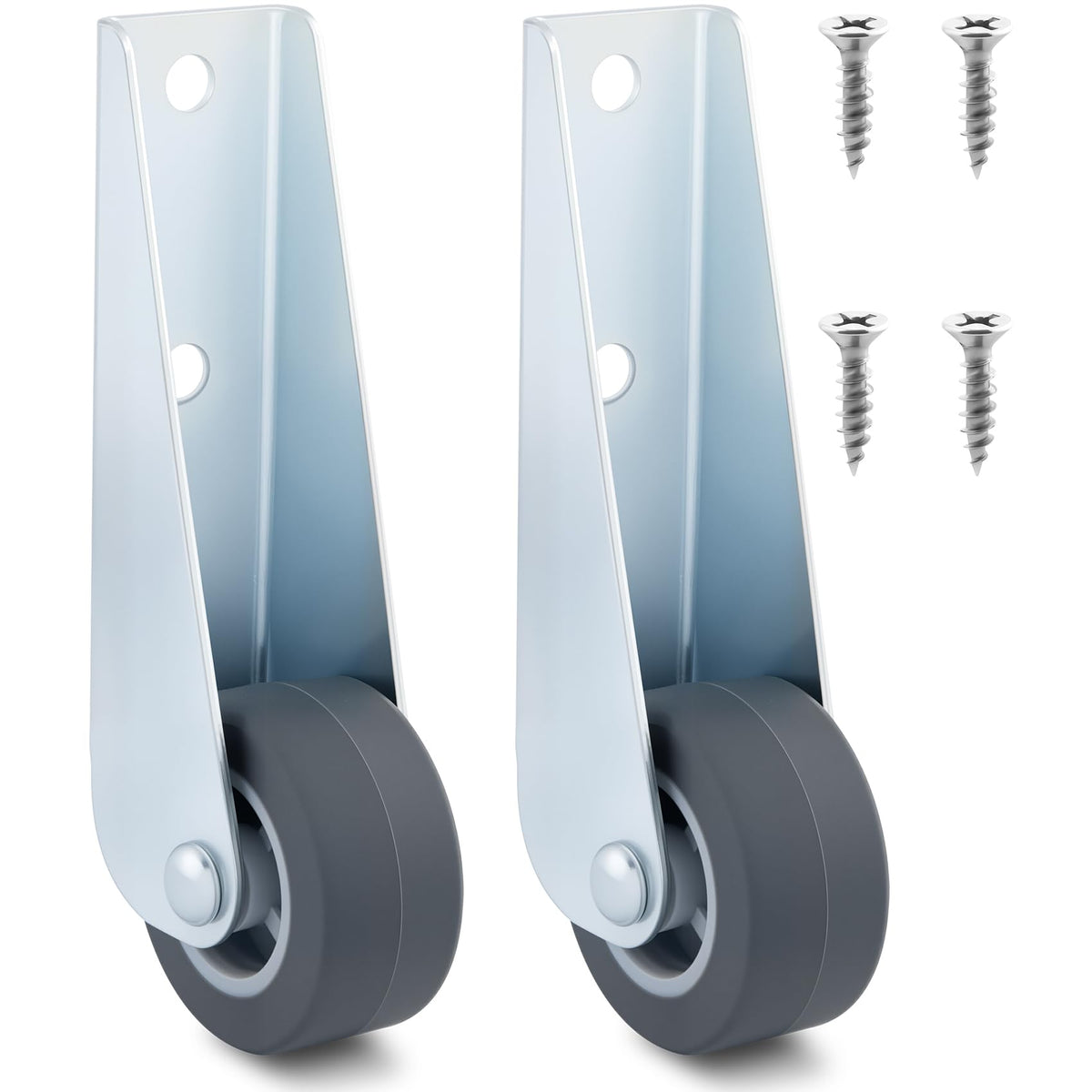 2 Pcs Rubber Swivel Casters G801171