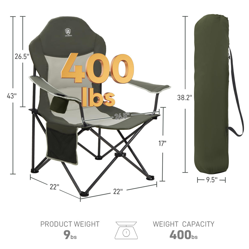Folding Camping Chairs 2 Pack Green Y733860