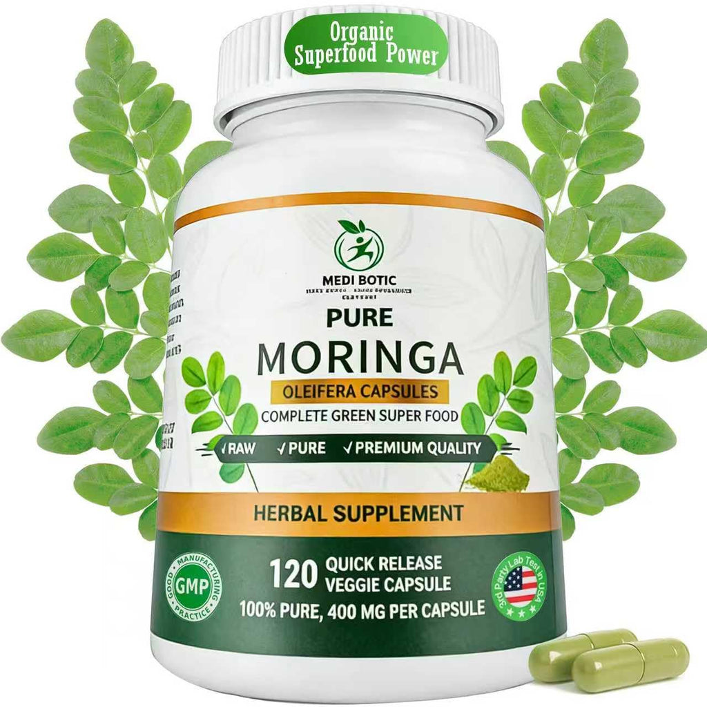 Organic Moringa Capsules 800mg 120 Count B191