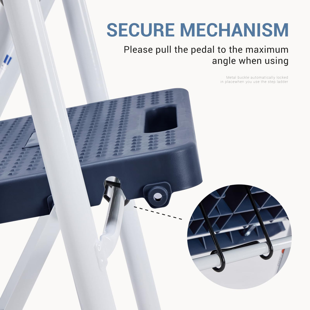 3 Step Anti-Slip Handrail 500lbs Step Ladder L92535