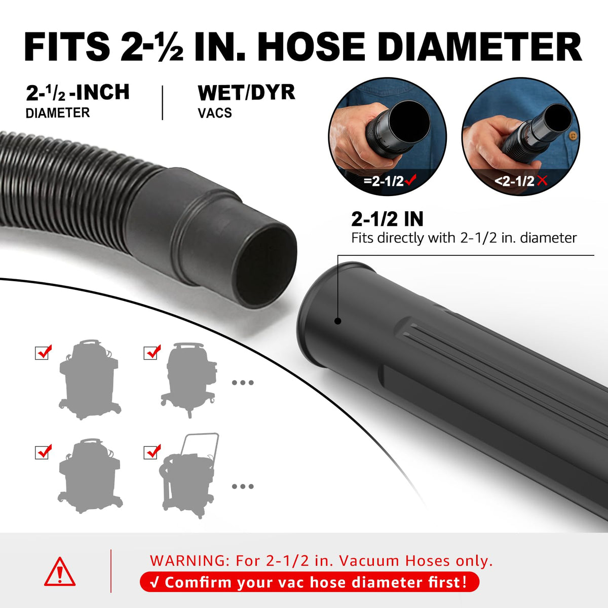 2-1/2 in. Gutter Cleaning Attachment Kit for Wet Dry Vac G7930