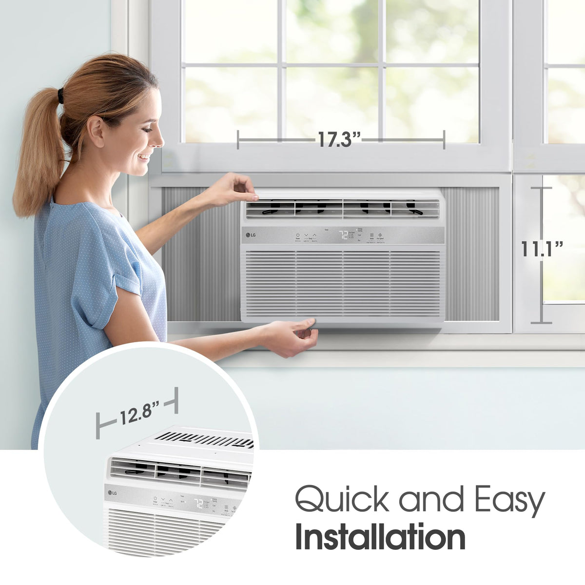 5000 BTU White Window Air Conditioner with Remote M9555