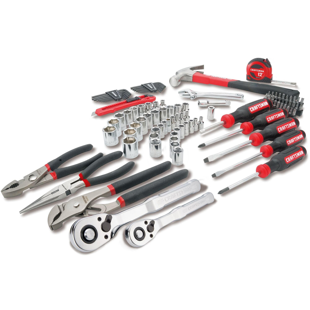 102-Piece Hand Tools Set with SAE and Metric Socket Set B7950