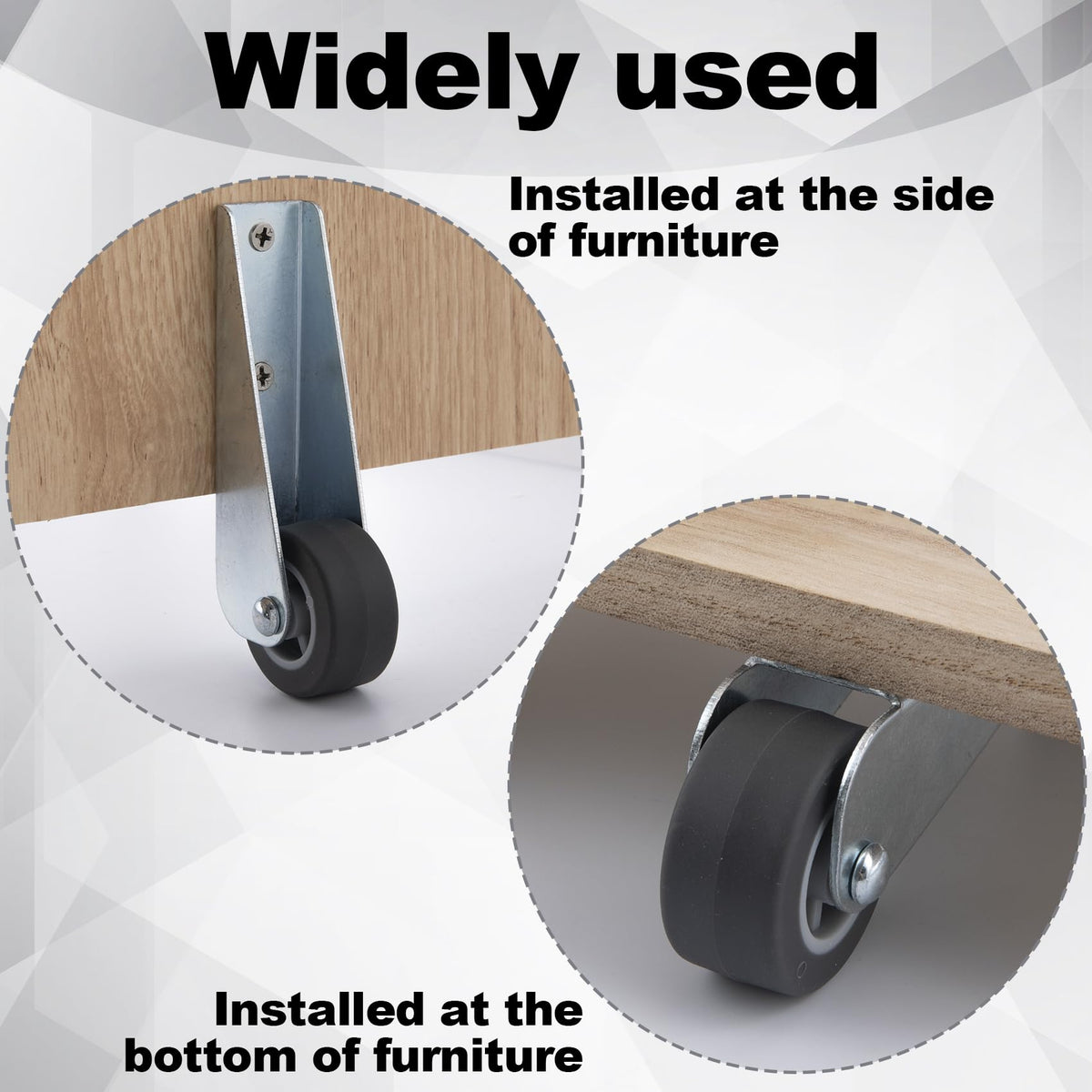 2 Pcs Rubber Swivel Casters G801171