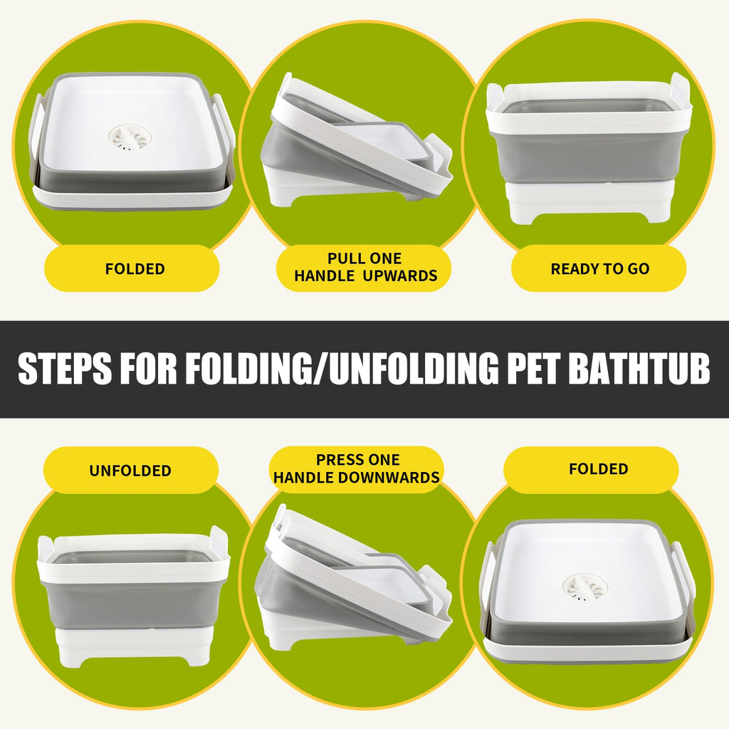 9L Collapsible Small Puppy Kitten Bath Tub C336