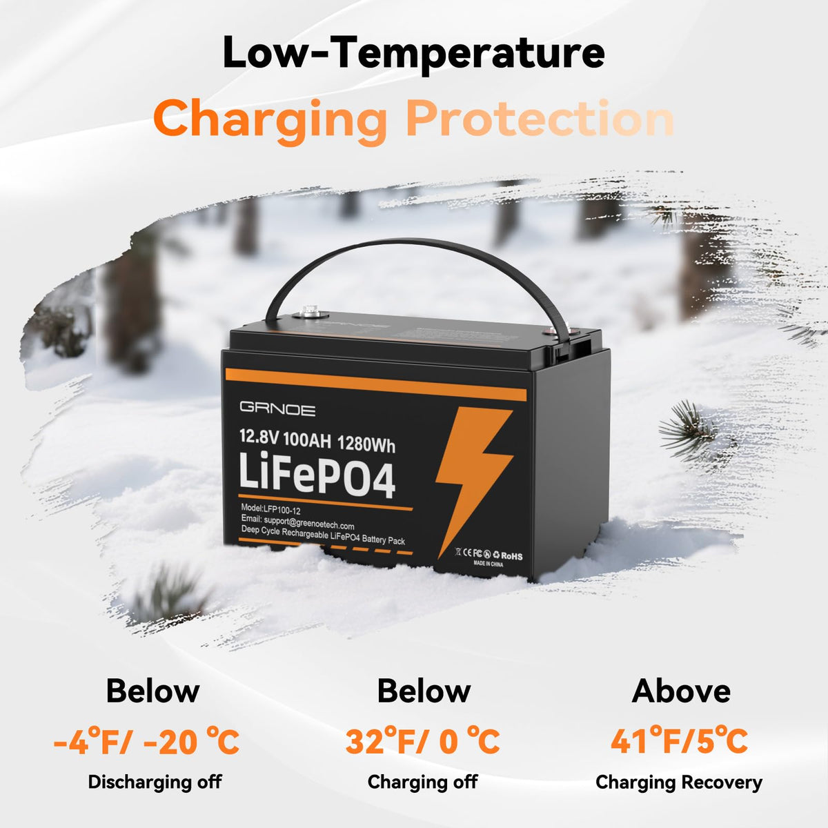 12V 100Ah LiFePO4 Battery with 100A BMS M336272