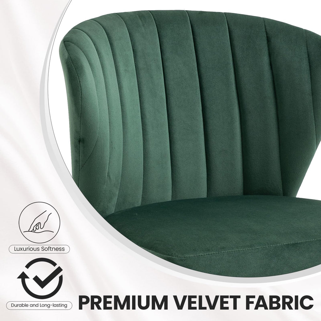 Velvet Dining Chairs Set of 2 Green C338