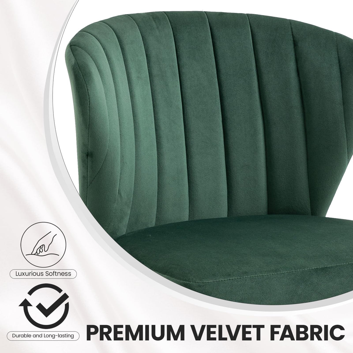 Velvet Dining Chairs Set of 2 Green C338