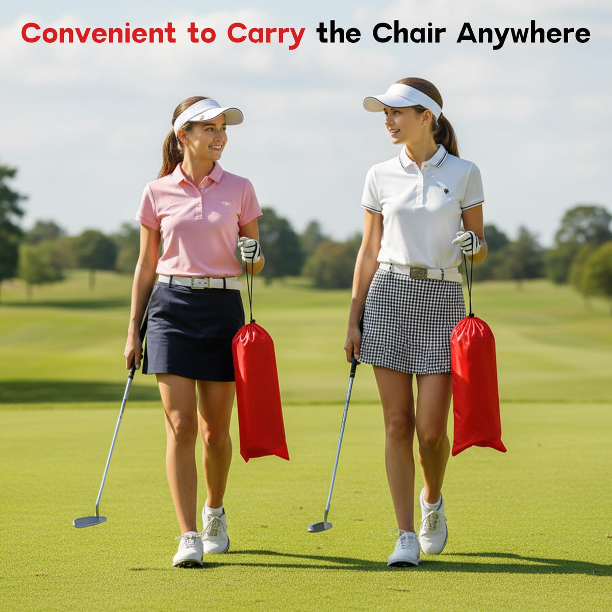 2 Pack Foldable Stadium Seats with Back Support N811967