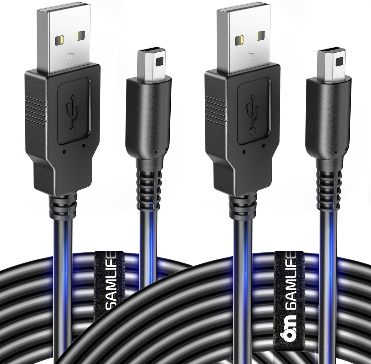 2 Pack 4FT USB Charging Cable for 3DS 2DS DSi Black T544109