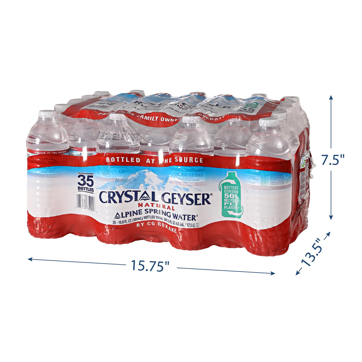 16.9 Fl Oz Pack of 35 Bottled Spring Water C8182