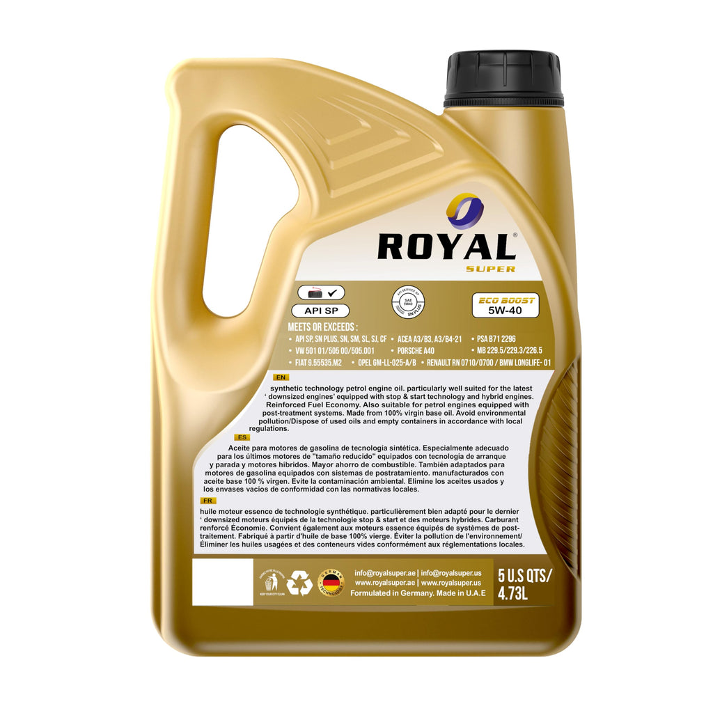5W-40 Full Synthetic Engine Oil 5 US Quarts U4666