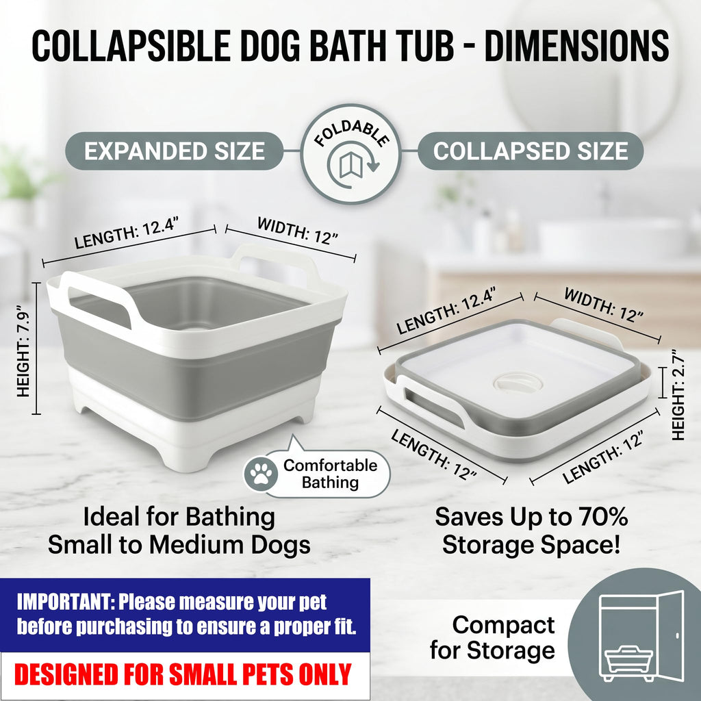 9L Collapsible Small Puppy Kitten Bath Tub C336