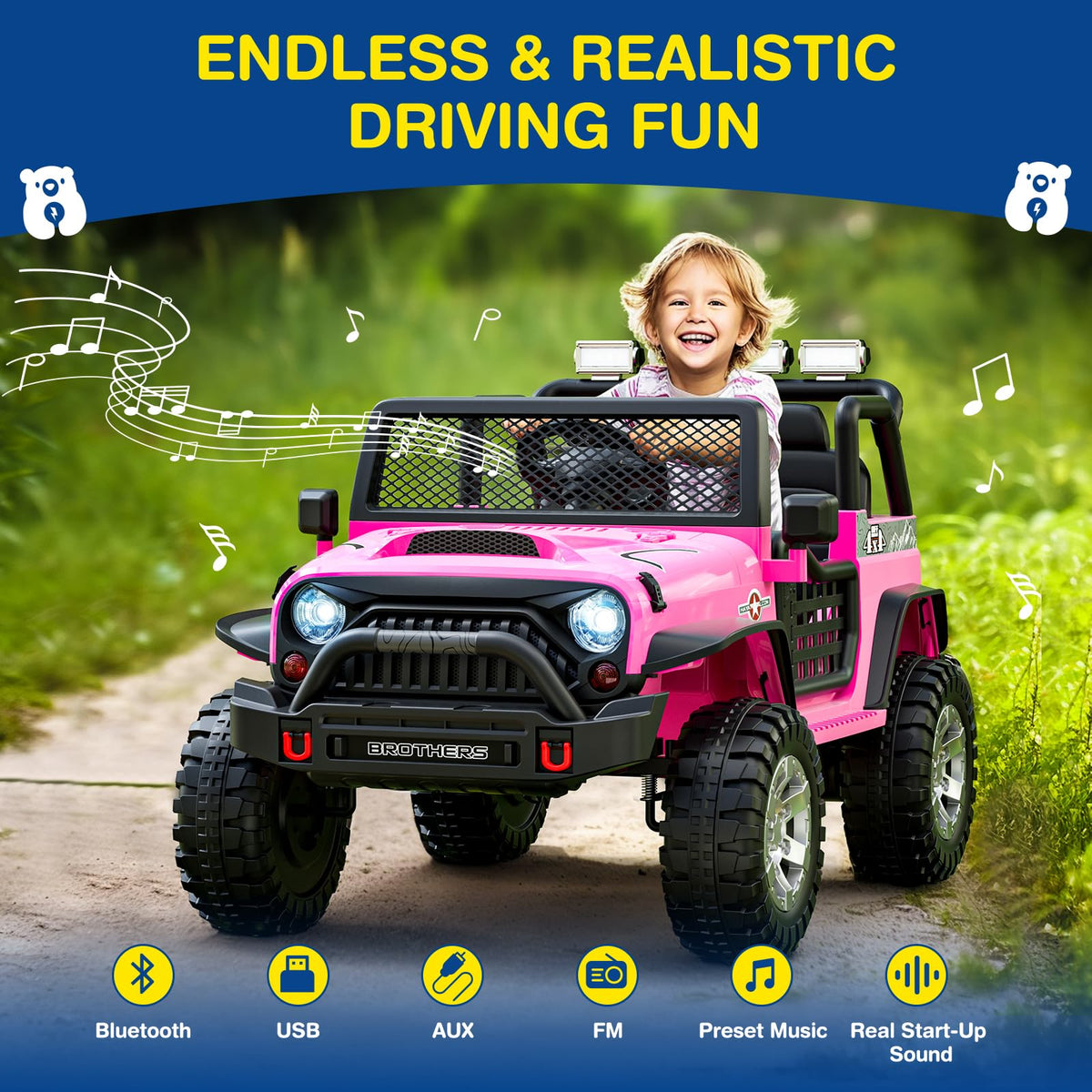 2 Seater 24V 4WD Kids Electric Car Z286