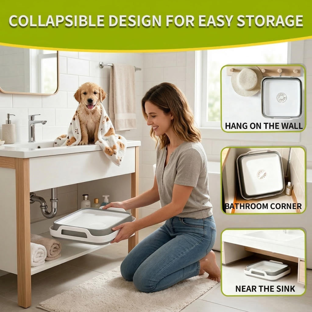 9L Collapsible Small Puppy Kitten Bath Tub C336