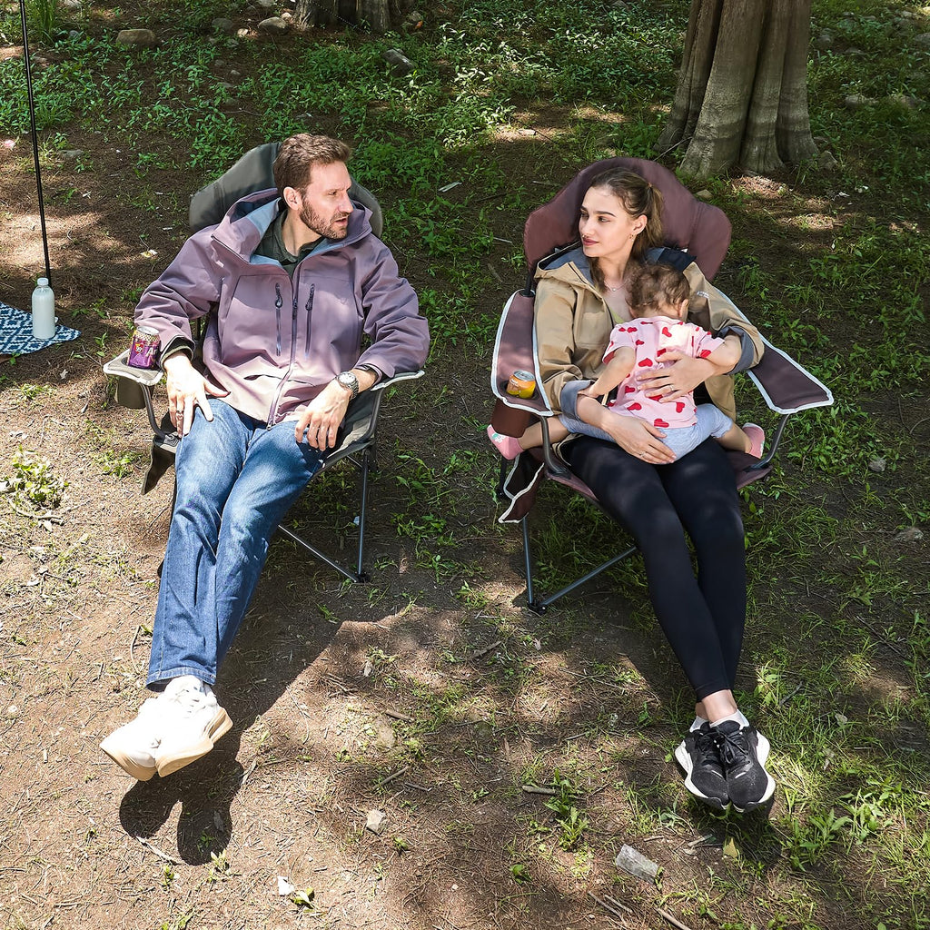 Folding Camping Chairs 2 Pack Green Y733860